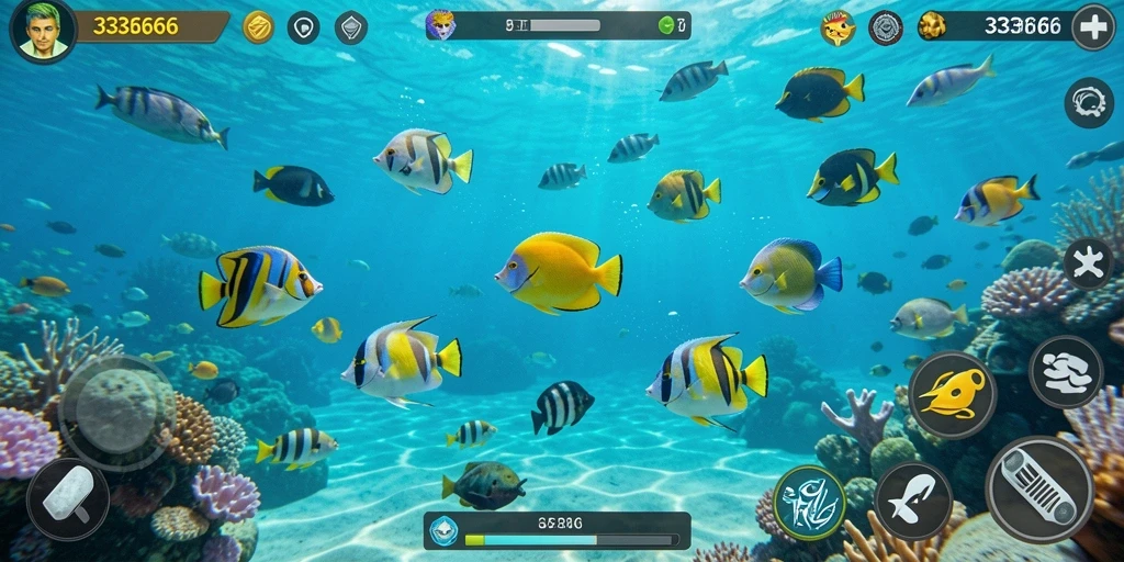 Tampilan gameplay seru dalam permainan Tembak Ikan 333666.
