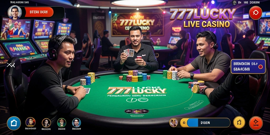 Gameplay seru dan nyata di aplikasi Live Casino 777LUCKY.