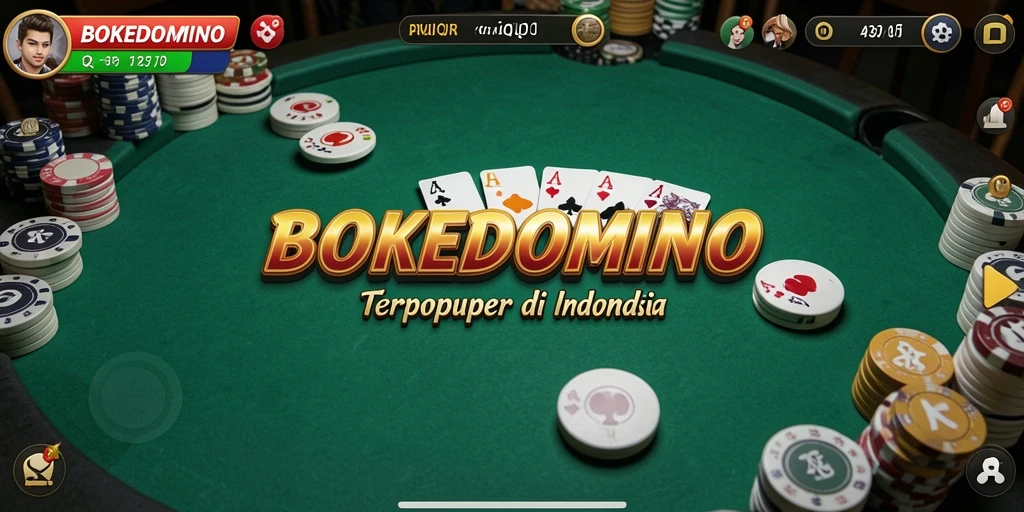 Screenshot gameplay BOKEDOMINO yang menyenangkan dan mendebarkan.