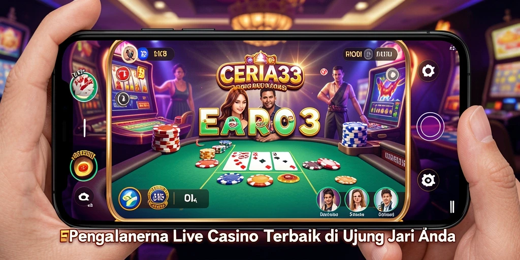 Tampilan gameplay Live Casino yang mengasyikkan dengan dealer langsung.