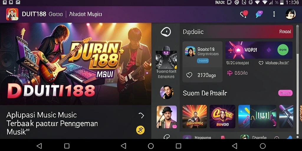 Tampilan antarmuka <strong>DUIT188</strong> dengan gameplay musik yang menawan.