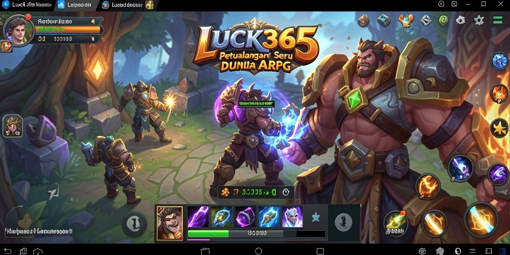 Tangkapan layar menunjukkan aksi seru dalam gameplay ARPG LUCK365.