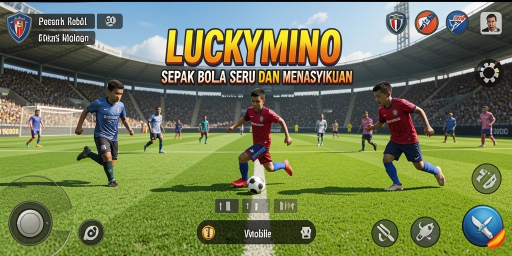 Tampilan gameplay seru dalam LUCKYMINO yang mendebarkan.