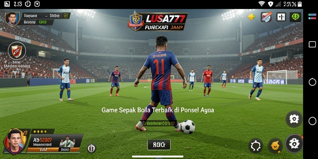 Screenshot LUSA777 menampilkan aksi menegangkan dalam pertandingan sepak bola.