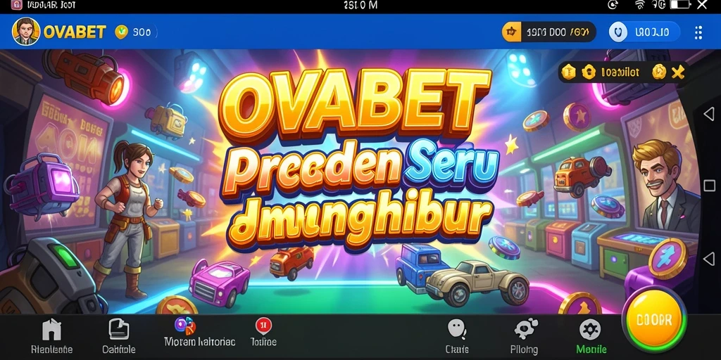 Tampilan grafis menakjubkan dari gameplay Arcade OVABET.
