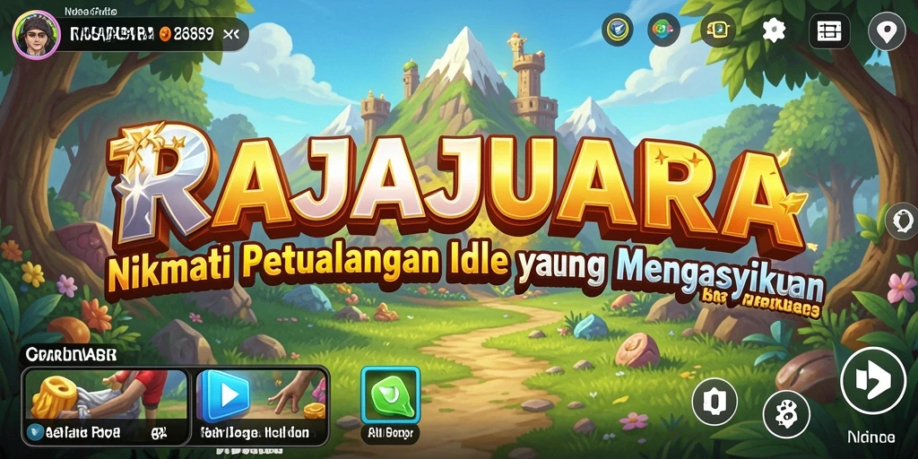 Tangkapan layar gameplay RAJAJUARA menampilkan aksi mengasyikkan dari permainan Idle.