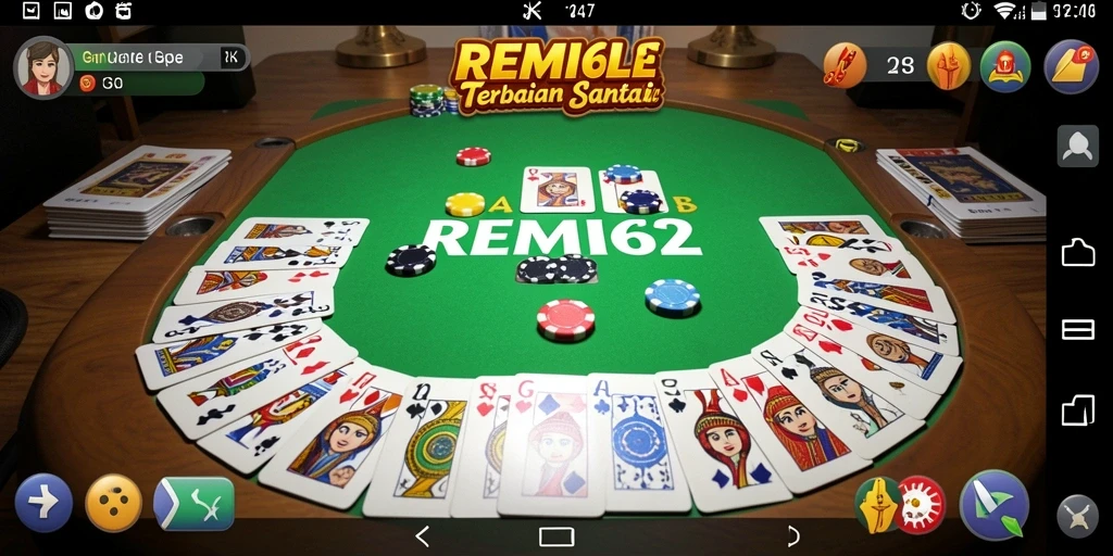 Tampilan gameplay menarik dari game Gaple REMI62.
