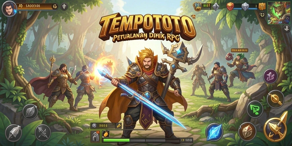 Tampilan menarik saat karakter bertempur dalam TEMPOTOTO.